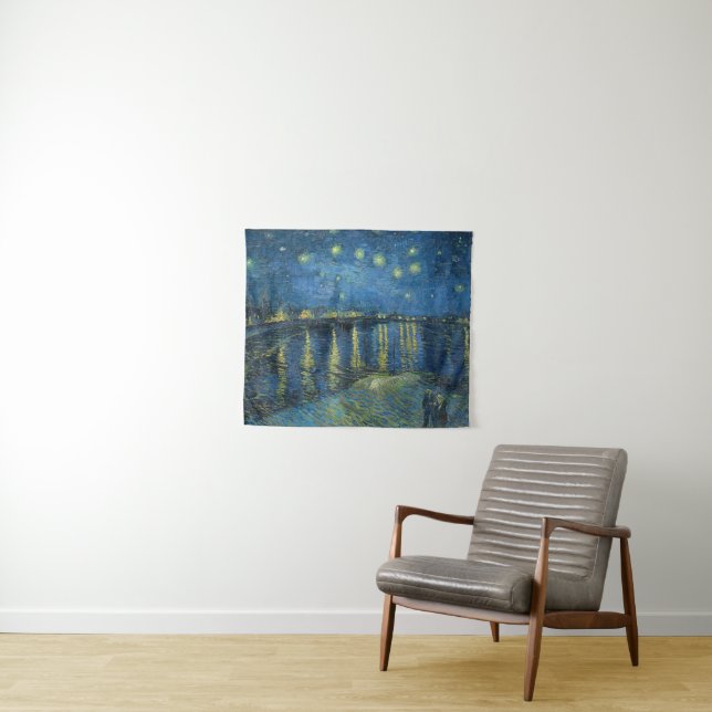 Starry Night Over the Rhone von Vincent van Gogh Wandteppich (Beispiel (Horizontal))