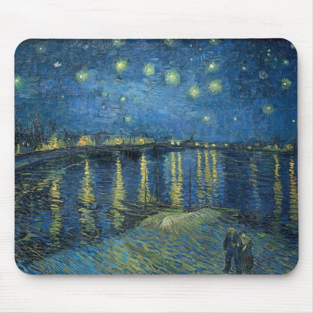 Starry Night Over the River Rhone (von van Gogh) Mousepad (Vorne)