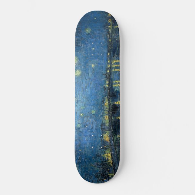 Starry Night Over the River Rhone (von van Gogh) Skateboard (Vorderseite)