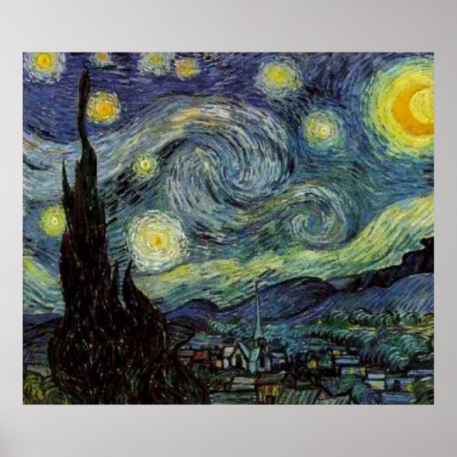Starry Night Painting par van Gogh Poster (Devant)
