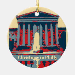 Starry Night Philadelphia, bearbeiten Text Keramik Ornament