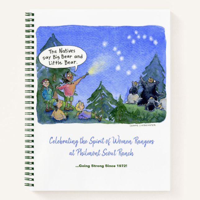 "Starry Night" Philmont Women Ranger Notebook Notizbuch (Vorderseite)