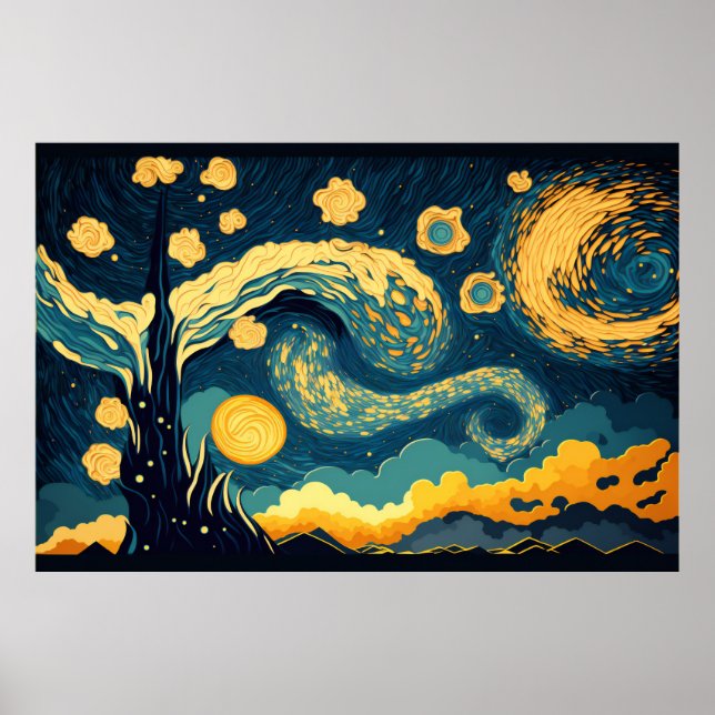 Starry Night Poster (Vorne)