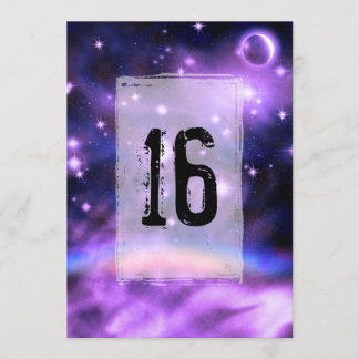 Starry Night Rainbow Fantasy Sweet 16 Birthday Einladung