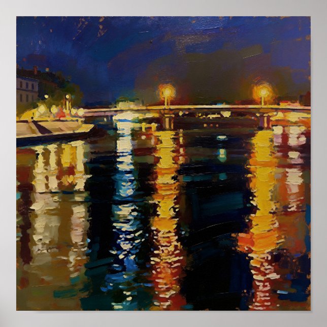 Starry Night Rhone After Van Gogh Poster (Vorne)