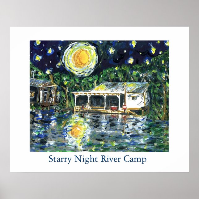 Starry Night River Camp Poster (Vorne)