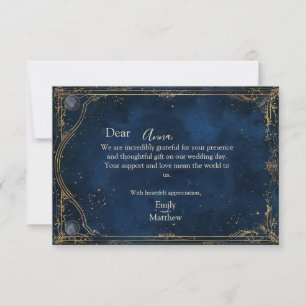 Starry Night Romance Wedding Dankeskarte