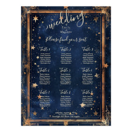 Starry Night Romance Wedding Seating Chart
