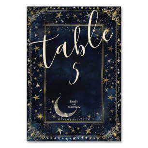 Starry Night Romance Wedding Tischnummer