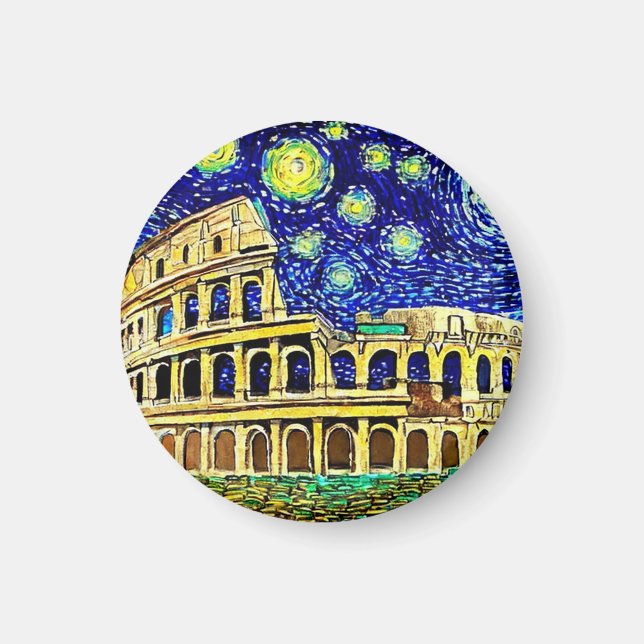 Starry Night Rome Italien Magnet (Vorne)