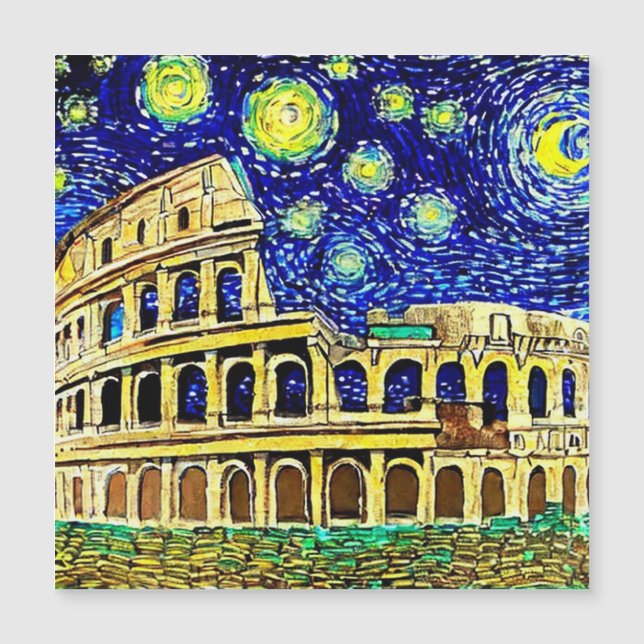 Starry Night Rome Italien Magnetkarte (Vorderseite)