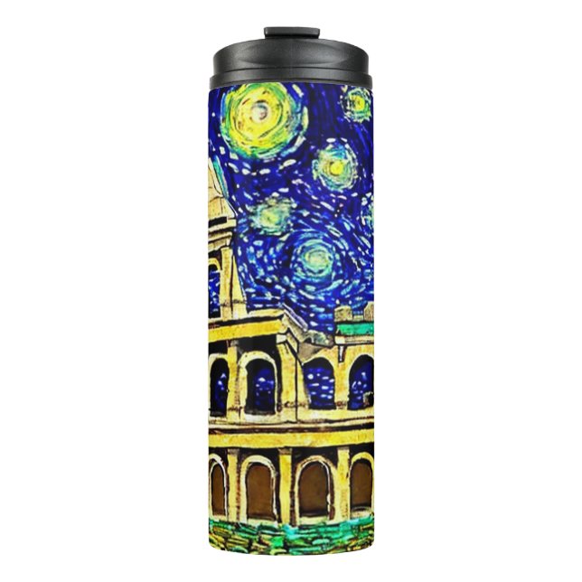 Starry Night Rome Italien Thermosbecher (Vorderseite)