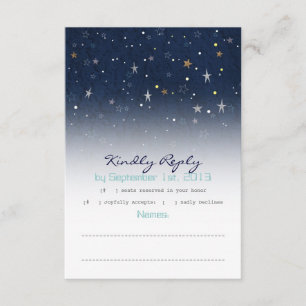 Starry Night RSVP Karte