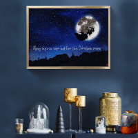 Starry Night Santa Claus mit Rentier fliegen