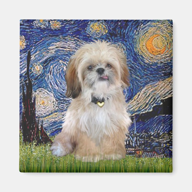 Starry Night - Shih Tzu (P) Magnet (Vorne)