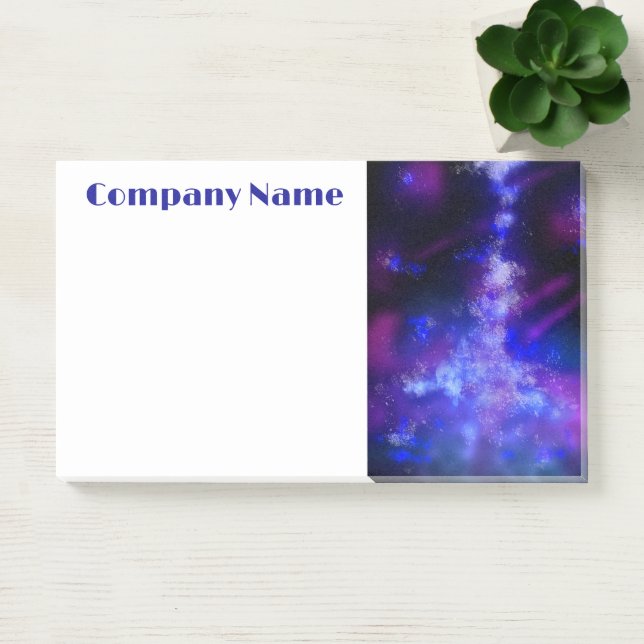 Starry Night Sky Blue Saphire Post-it Klebezettel (Büro)