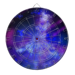 Starry Night Sky Blue Sapphire Dartboard Dartscheibe