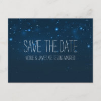 Starry Night Sky Celestial Save the Date Postcard