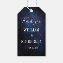 Starry Night Sky Galaxy Elegantes Hochzeitsgeschen Geschenkanhänger