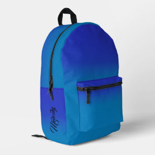 Starry Night Sky Gradient Girl Dreamy Celestial Bedruckter Rucksack