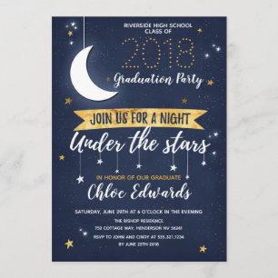 Starry Night Sky Invitation pour n'importe quel év