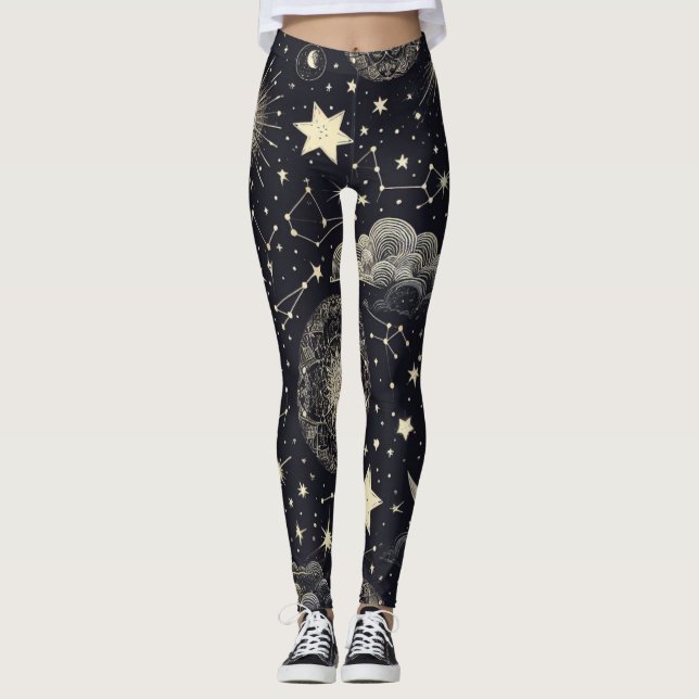 Starry Night Sky Leggings (Vorderseite)