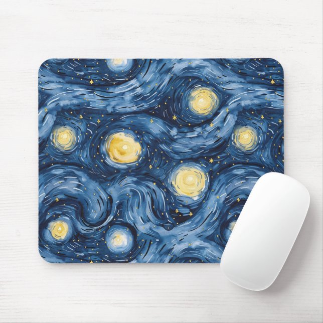 Starry Night Sky Mousepad (Mit Mouse)