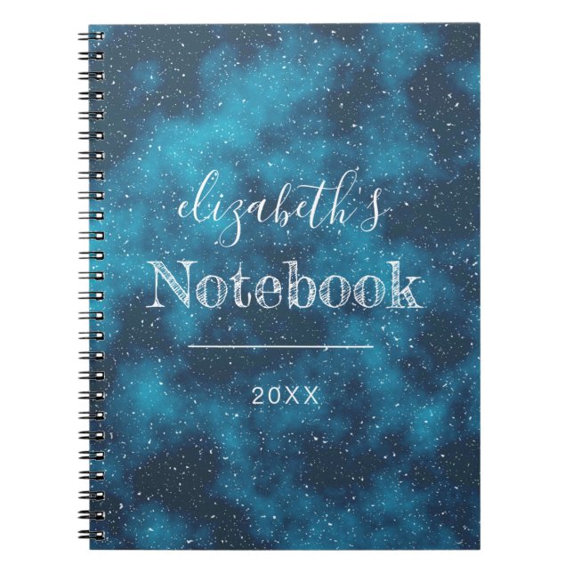 Starry Night Sky Personalisiert Notebook Notizblock (Vorderseite)