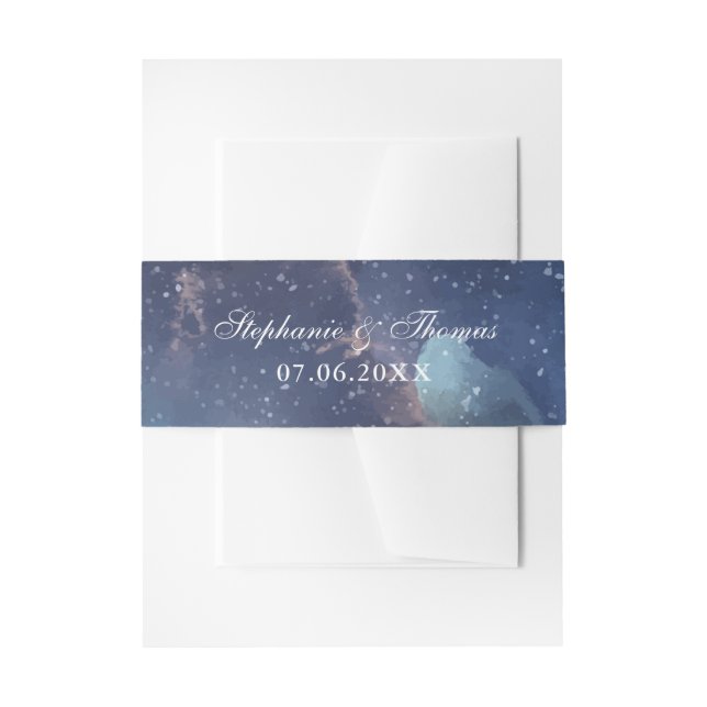 Starry Night Sky Rücksendeadresse Einladungsbanderole (Vorderseite Beispiel)