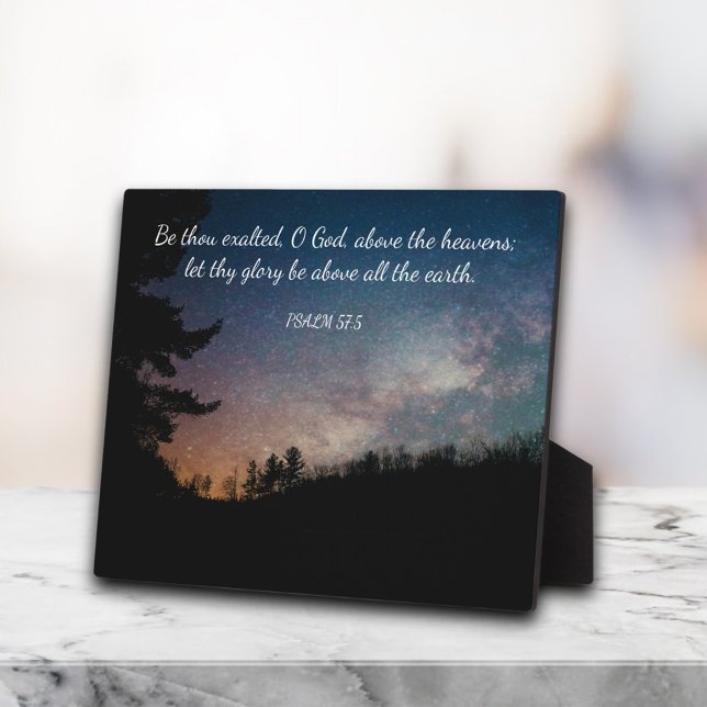 Starry Night Sky Silhouette Scripture Fotoplatte (Von Creator hochgeladen)