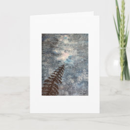 Starry Night Sky with Tree Peace Painting Art Card Karte