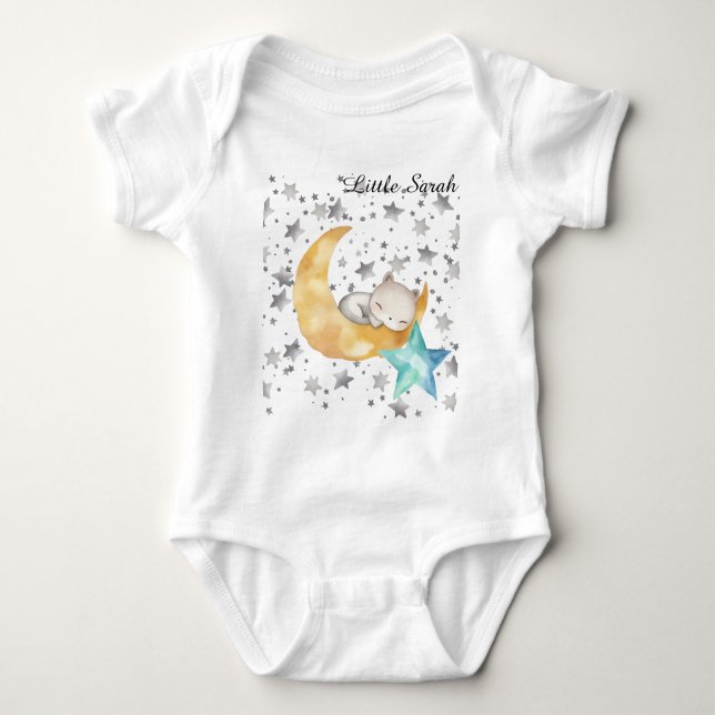 Starry Night Sleep Tight Baby Strampler (Vorderseite)