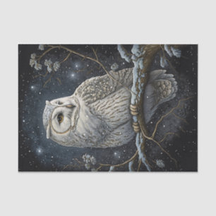 Starry Night Snow Owl Seidenpapier