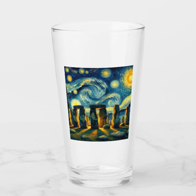 Starry Night Stonehenge Glas (Vorderseite)