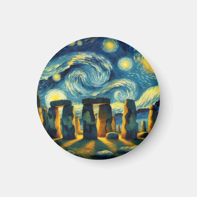 Starry Night Stonehenge Magnet (Vorne)