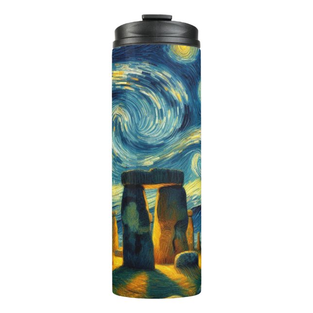 Starry Night Stonehenge Thermosbecher (Vorderseite)