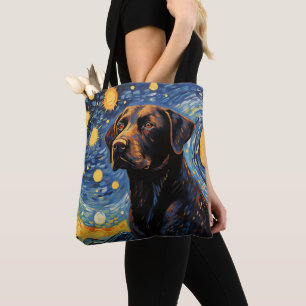 STARRY NIGHT THEMED LABRADOR RETRIEVER DOG TASCHE