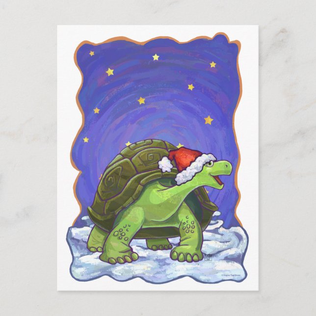 Starry Night Tortoise Weihnachten (Vorderseite)