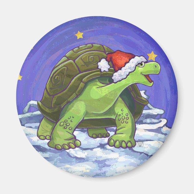 Starry Night Tortoise Weihnachten Magnet (Vorne)