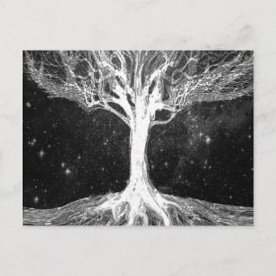 Starry Night Tree of Life Postkarte