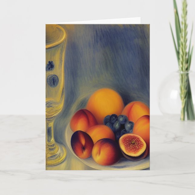 Starry Night trifft Stillleben Karte (Vorderseite)