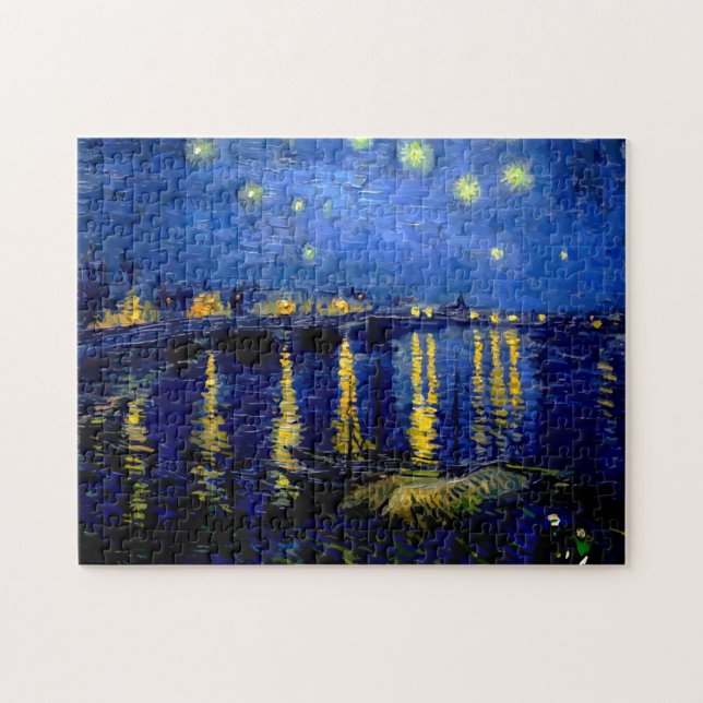 Starry Night über dem Rhone Vincent Van Gogh Vect (Horizontal)