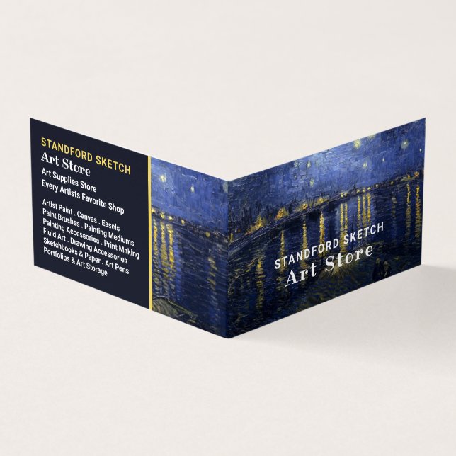 Starry Night über der Rhone, Art Supplies Store Visitenkarten (Vorderseite)
