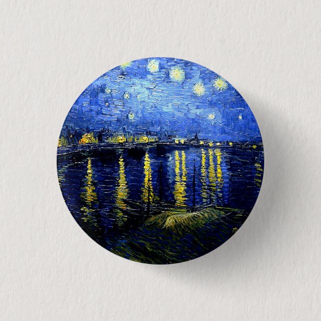 Starry Night über der Rhone, Button (Vorderseite)