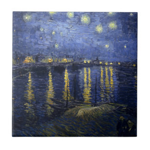 Starry Night über der Rhône Fliese