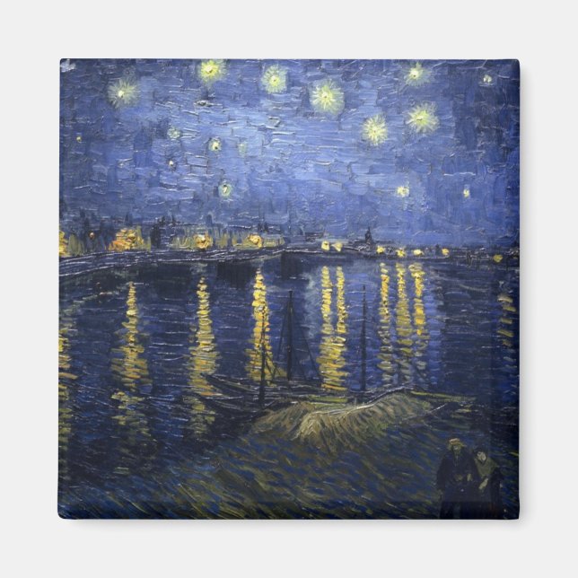Starry Night über der Rhone Magnet (Vorne)