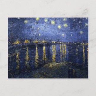 Starry Night über der Rhone Postkarte
