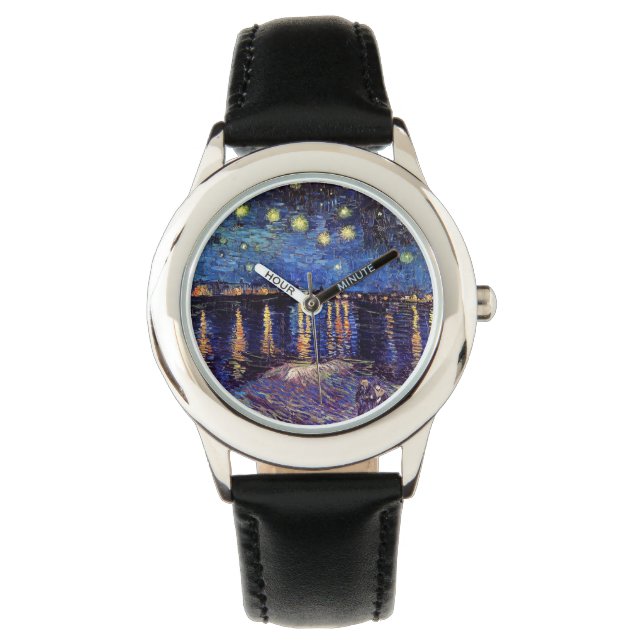Starry Night über der Rhone, Vincent van Gogh. Armbanduhr (Vorderseite)