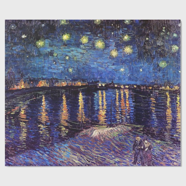Starry Night über der Rhone, Vincent van Gogh. Geschenkpapier (Flach)