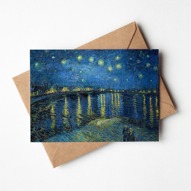 Starry Night über der Rhône | Vincent van Gogh Karte (Von Creator hochgeladen)